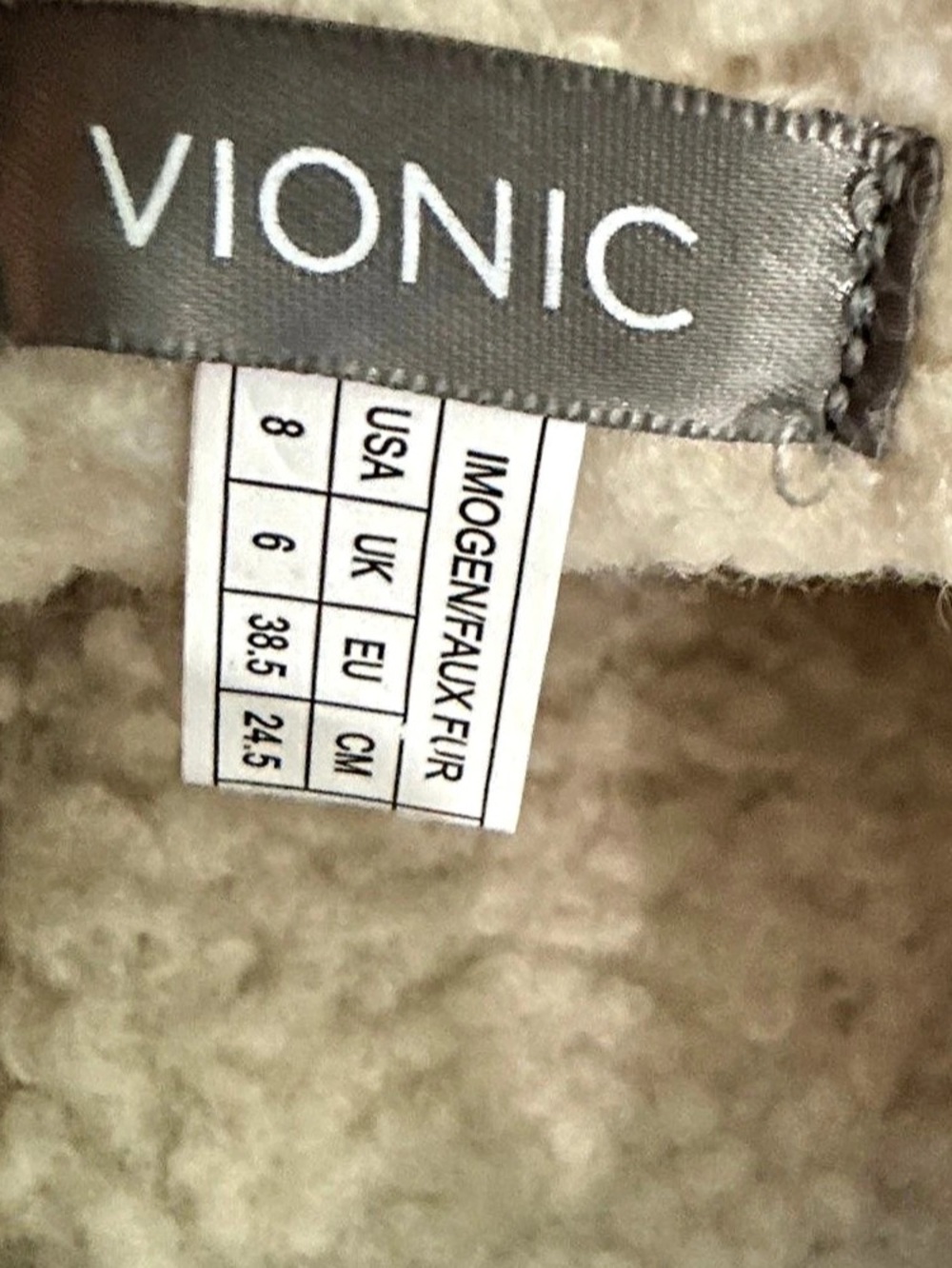 Vionic Imogen faux shearling slippers fall winter cozy casual loungewear size 8 - Picture 8 of 8